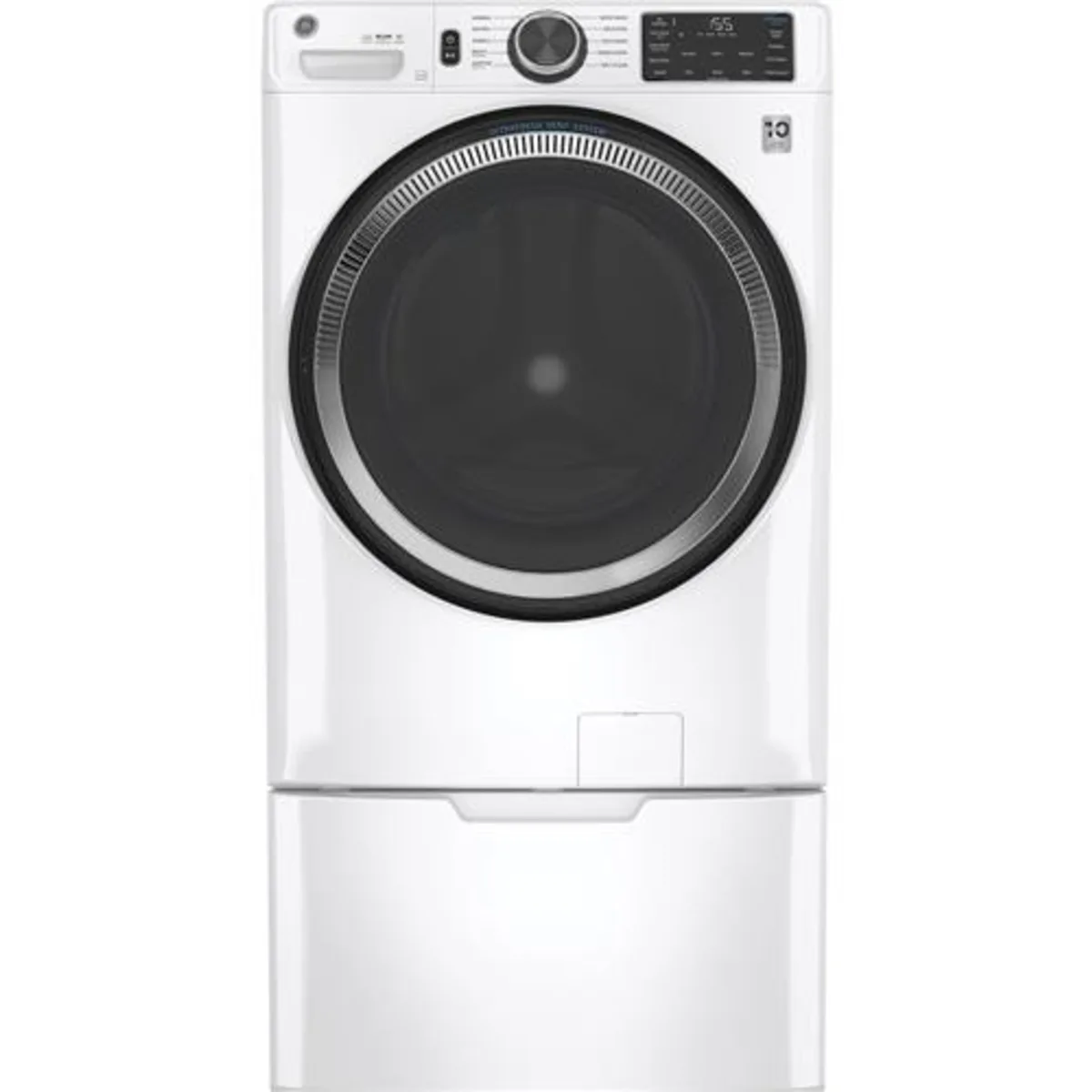 GE - GFW550SSNWW - 28 Inch Smart Front Load Washer with 4.8 cu. ft. Capacity, 10 Cycles, UltraFresh Vent System With OdorBlock™, Microban® Antimicrobial Technology,