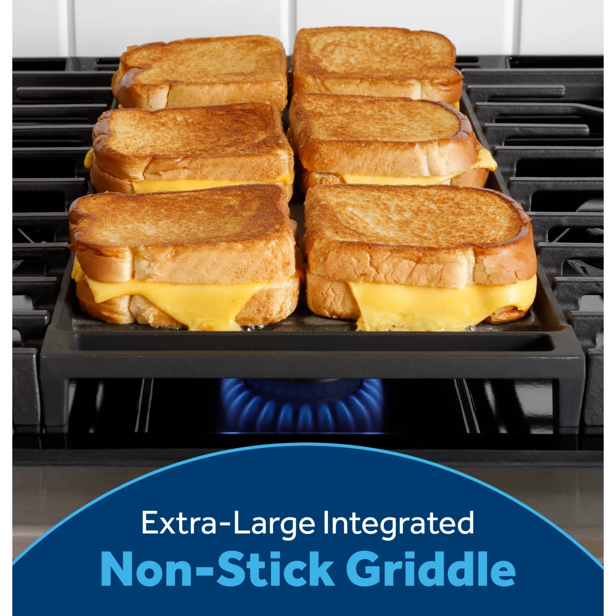 GE 500 Series - GGF500PVSS - 30 Inch Freestanding Gas Range with 5 Sealed Burners, 5.3 cu. ft. Oven Capacity, Power Boil™ Burner, Griddle, Storage Drawer, Express Preheat, Enhanced Shabbos Mode, and Self & Steam Clean: Stainless Steel