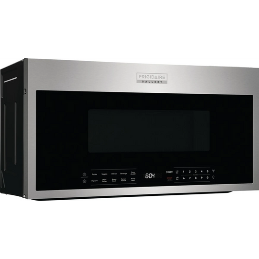 Frigidaire Gallery Series - GMOS1964AF - 1.9 cu. ft. Over-The-Range Microwave with 1,000 Watts, 3-Speed 400 CFM Venting System, Glass Turntable, Sensor Cook, and LED Lighting: Stainless Steel