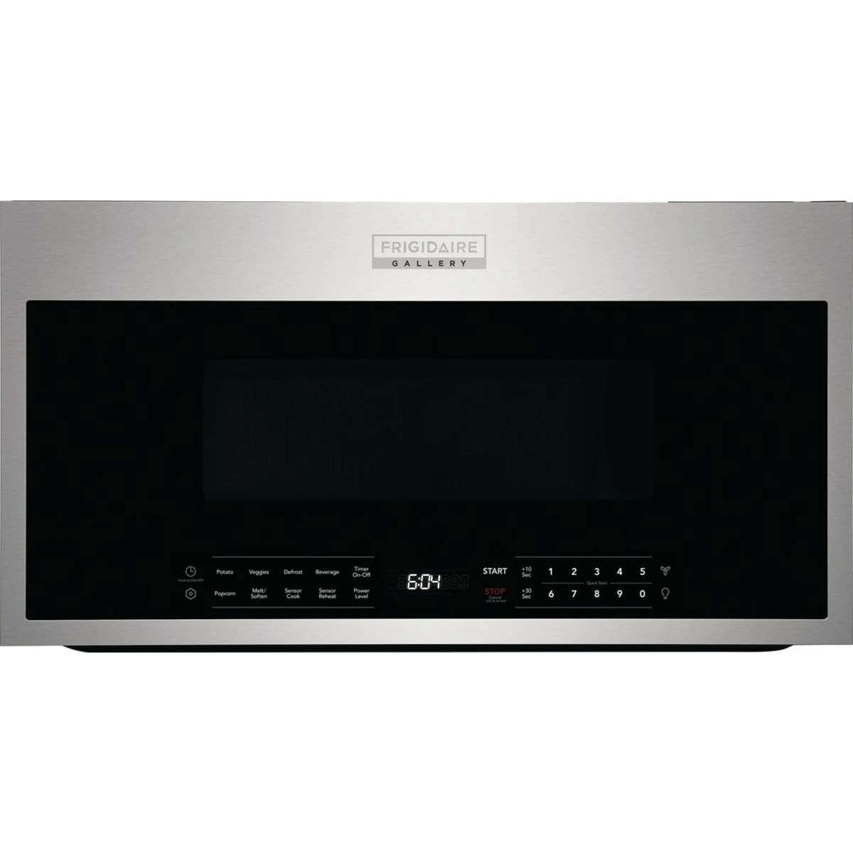 Frigidaire Gallery Series - GMOS1964AF - 1.9 cu. ft. Over-The-Range Microwave with 1,000 Watts, 3-Speed 400 CFM Venting System, Glass Turntable, Sensor Cook, and LED Lighting: Stainless Steel