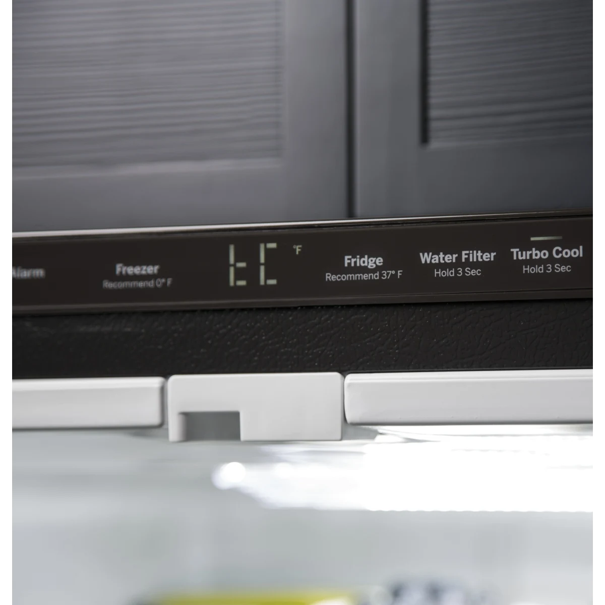 GE - GNE25JGKBB - 33 Inch French Door Refrigerator with 24.7 Cu. Ft. Capacity, Quick Space Shelf, Turbo Cool, LED Lighting, Icemaker, Enhanced Shabbos Mode Capable, Internal Water Dispenser, Water Filtration, and ENERGY STAR® Qualified: Black