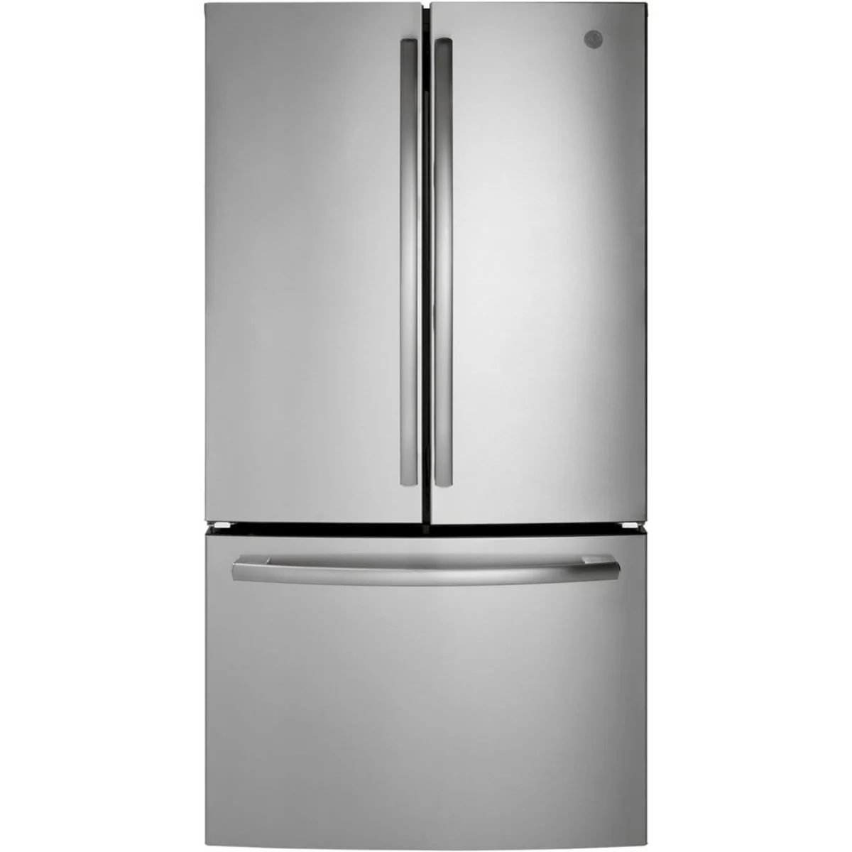 GE - GNE27JYMFS - 36 Inch French Door Refrigerator with 27 cu. ft. Capacity, Quick Space Shelf, Deli Drawer, LED Lighting, Ice Maker, Enhanced Shabbos Mode Capable, Internal Water Dispenser, and ENERGY STAR® Qualified