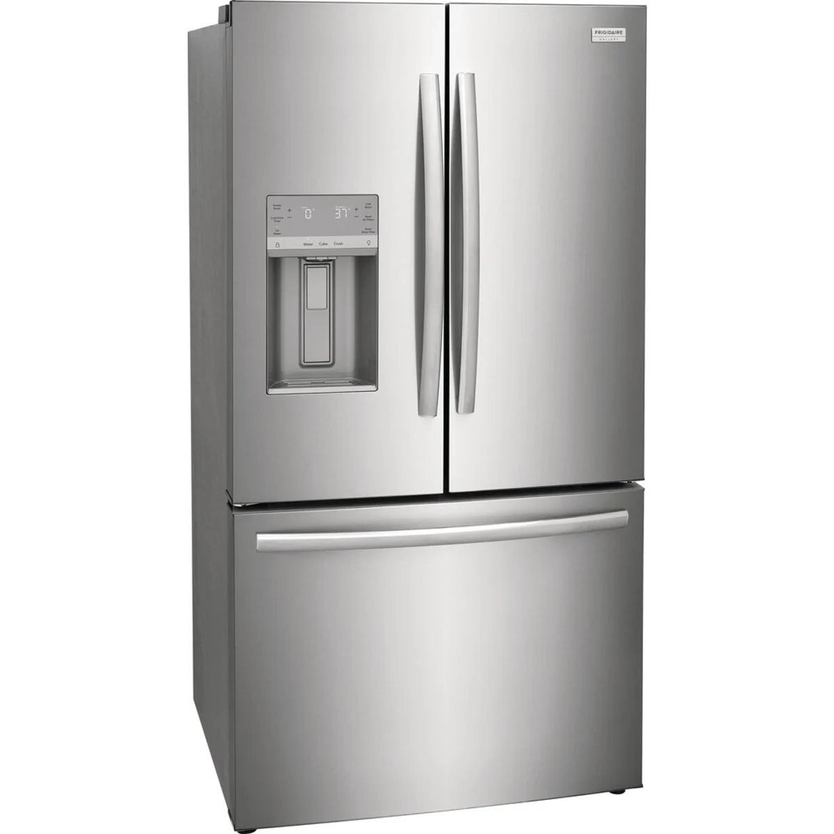 Frigidaire - GRFS2853AF - 36 Inch French Door Refrigerator with 27.8 Cu.Ft. Capacity, EvenTemp™ Cooling System, Adjustable Temp Drawer, Gallon Door bins, Crispers, Door Alarm, Dual Ice Maker, PurePour™