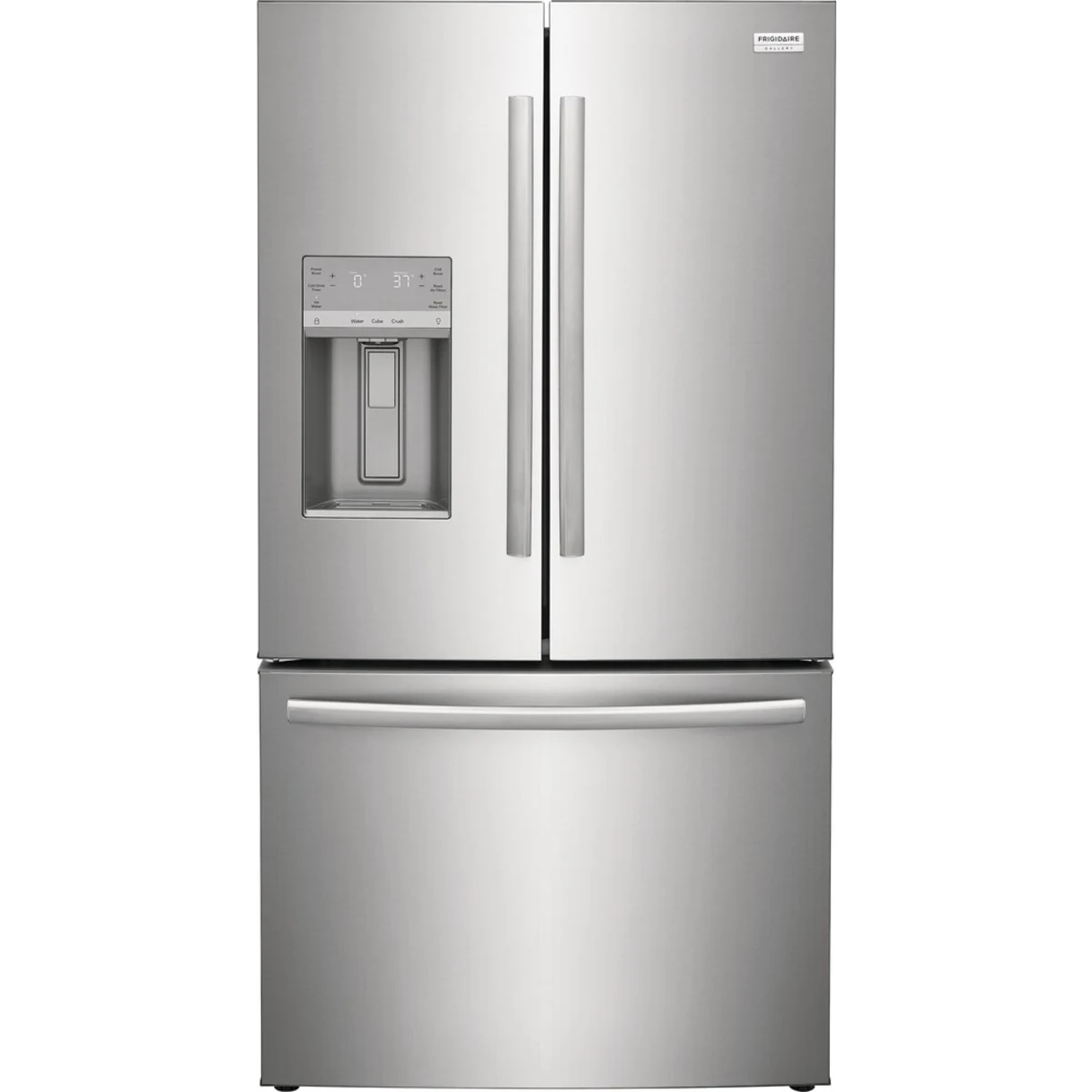 Frigidaire - GRFS2853AF - 36 Inch French Door Refrigerator with 27.8 Cu.Ft. Capacity, EvenTemp™ Cooling System, Adjustable Temp Drawer, Gallon Door bins, Crispers, Door Alarm, Dual Ice Maker, PurePour™