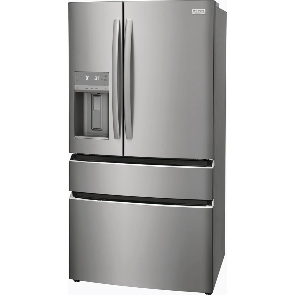 Frigidaire Gallery Series - GRMS2773AF - 36 Inch Freestanding French Door Refrigerator with 26.3 cu. ft. Total Capacity, 3 Glass Shelves, Custom-Flex® Drawer, Gallon Bins, and External Ice/Water Dispenser