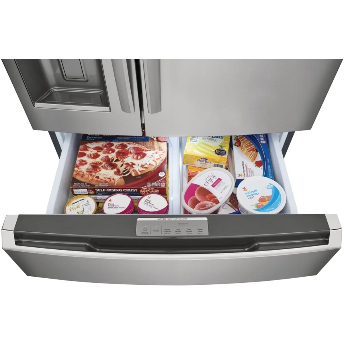 Frigidaire Gallery Series - GRMS2773AF - 36 Inch Freestanding French Door Refrigerator with 26.3 cu. ft. Total Capacity, 3 Glass Shelves, Custom-Flex® Drawer, Gallon Bins, and External Ice/Water Dispenser