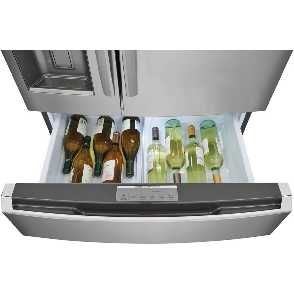 Frigidaire Gallery Series - GRMS2773AF - 36 Inch Freestanding French Door Refrigerator with 26.3 cu. ft. Total Capacity, 3 Glass Shelves, Custom-Flex® Drawer, Gallon Bins, and External Ice/Water Dispenser