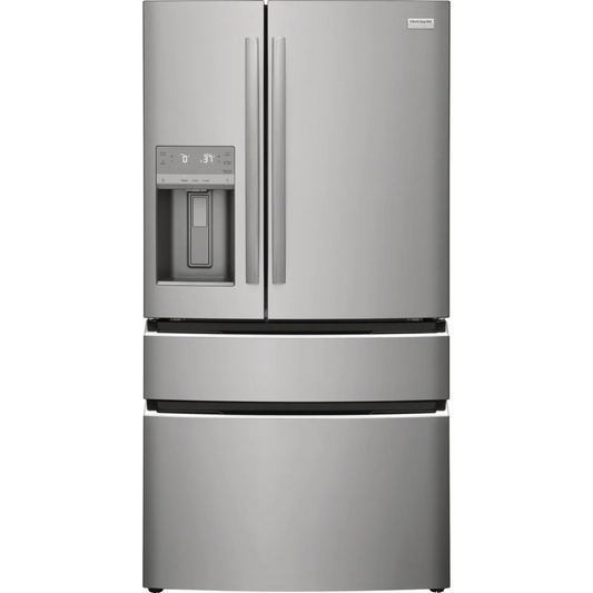 Frigidaire Gallery Series - GRMS2773AF - 36 Inch Freestanding French Door Refrigerator with 26.3 cu. ft. Total Capacity, 3 Glass Shelves, Custom-Flex® Drawer, Gallon Bins, and External Ice/Water Dispenser
