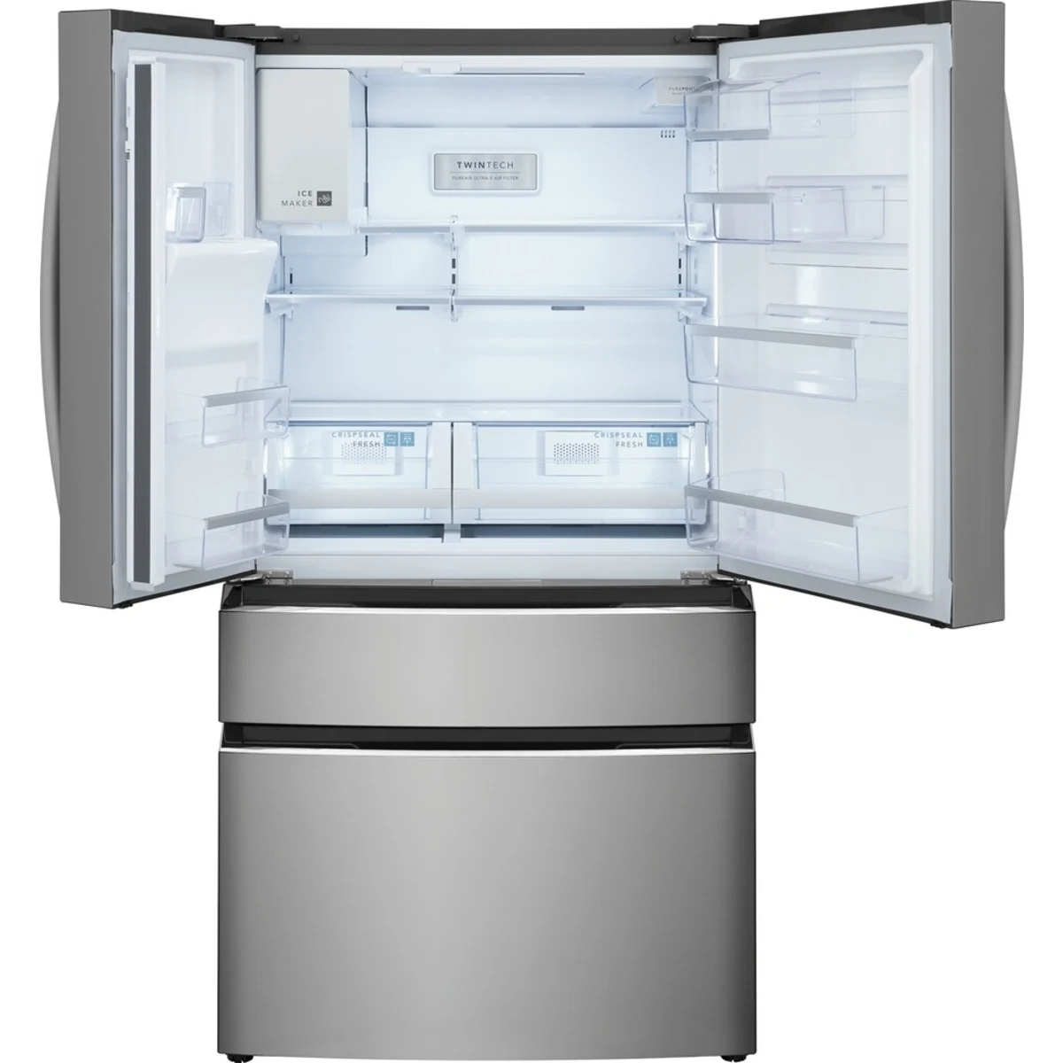 Frigidaire Gallery Series - GRMS2773AF - 36 Inch Freestanding French Door Refrigerator with 26.3 cu. ft. Total Capacity, 3 Glass Shelves, Custom-Flex® Drawer, Gallon Bins, and External Ice/Water Dispenser