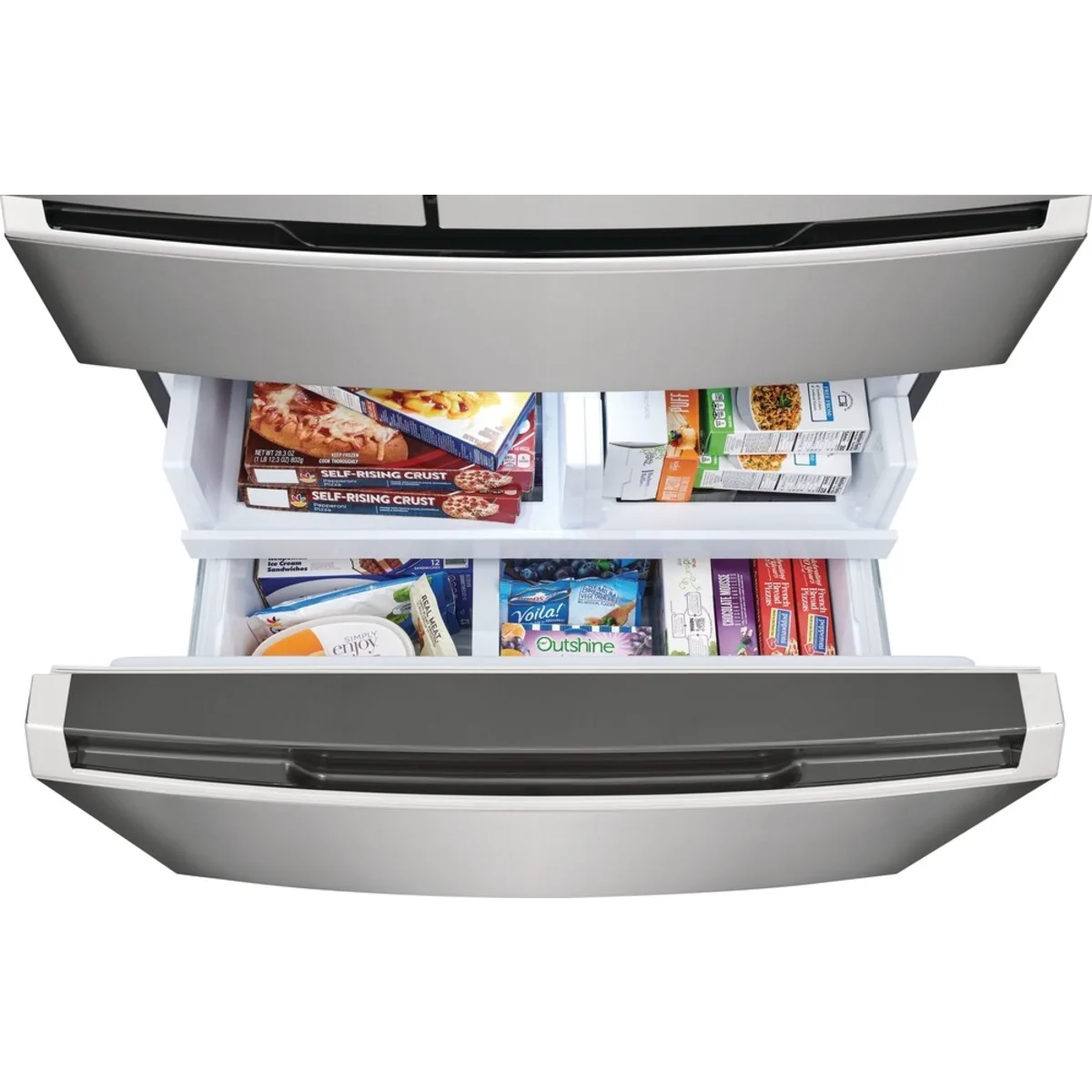 Frigidaire Gallery Series - GRMS2773AF - 36 Inch Freestanding French Door Refrigerator with 26.3 cu. ft. Total Capacity, 3 Glass Shelves, Custom-Flex® Drawer, Gallon Bins, and External Ice/Water Dispenser