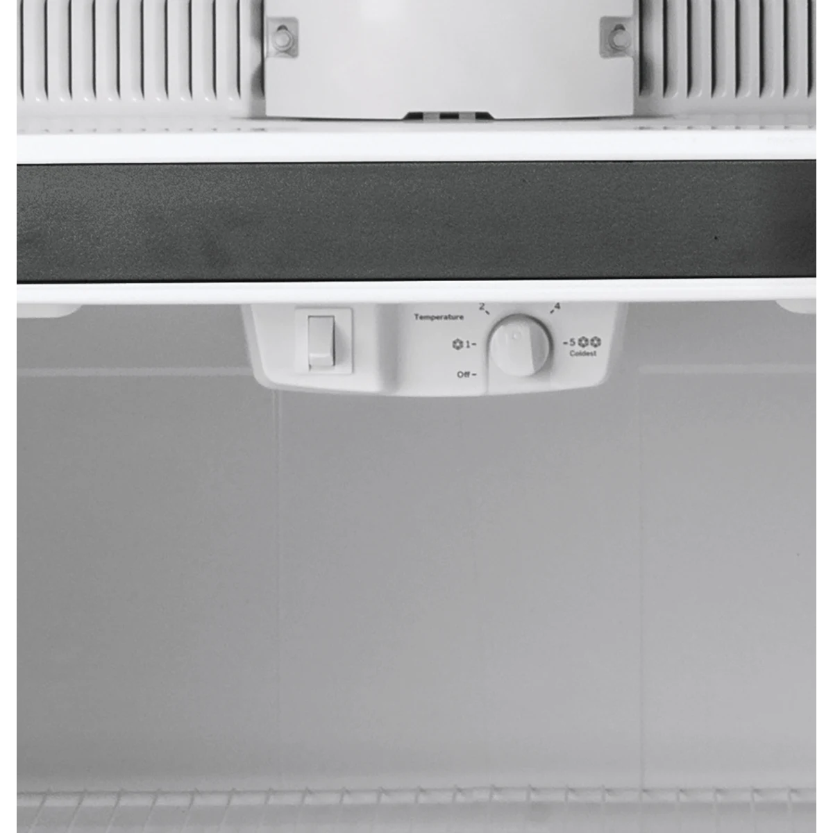 GE - GTS18HYNRFS - 28 Inch Top Freezer Refrigerator with 17.5 Cu. Ft. Capacity, Edge-To-Edge Glass Shelves, Sliding Deli Drawer, Gallon Door Bin, Dairy Compartment, LED Lighting, Upfront Temperature Controls, Sabbath Mode, Frost Free, and Icemaker-Ready