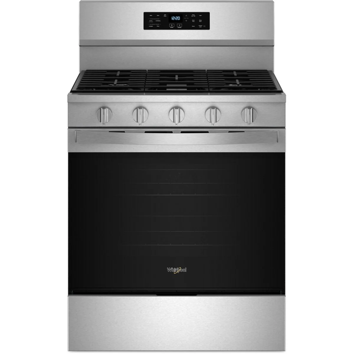 Whirlpool - WFGS5030RZ - 30 Inch Freestanding Gas Range with 5 Sealed Burners, 5.0 cu. ft. Convection Oven, SpeedHeat™ Burner, Griddle Zone, Storage Drawer, Air Cooking, No Preheat Air Fry, and Self Clean: Fingerprint Resistant Stainless Steel