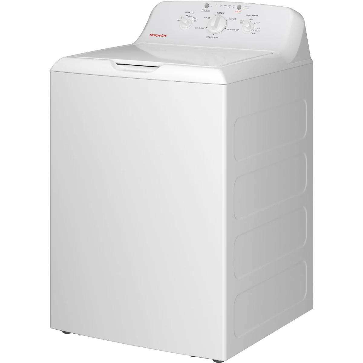 Hotpoint - HTW265ASWWW - 4.0 cu.ft. Top Load Washer in White with Cold Plus and Water Level Control