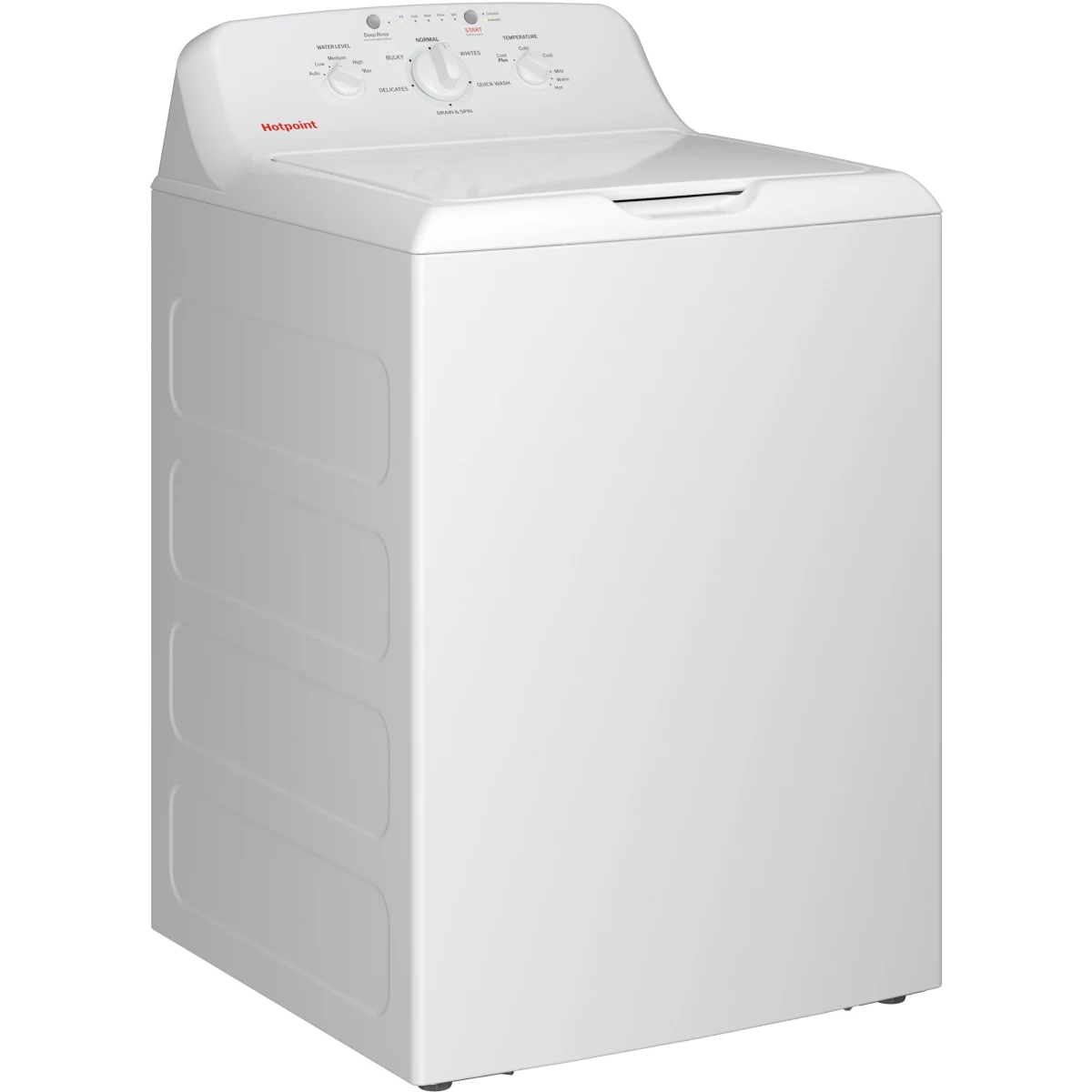 Hotpoint - HTW265ASWWW - 4.0 cu.ft. Top Load Washer in White with Cold Plus and Water Level Control