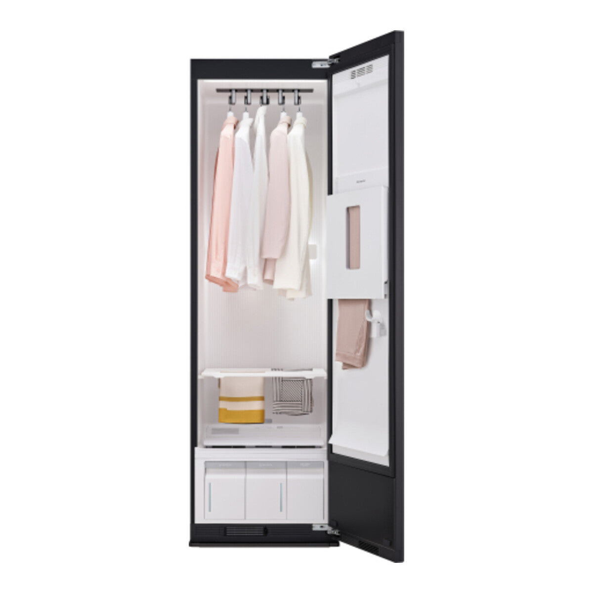 LG SC5GMR80H 23" Styler Smart Steam Closet with Dual TrueSteam Technology, Dynamic MovingHanger and Built-In HandySteamer, Black