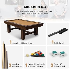 EastPoint Sports Dayton 96-Inch Pool Table, Beige