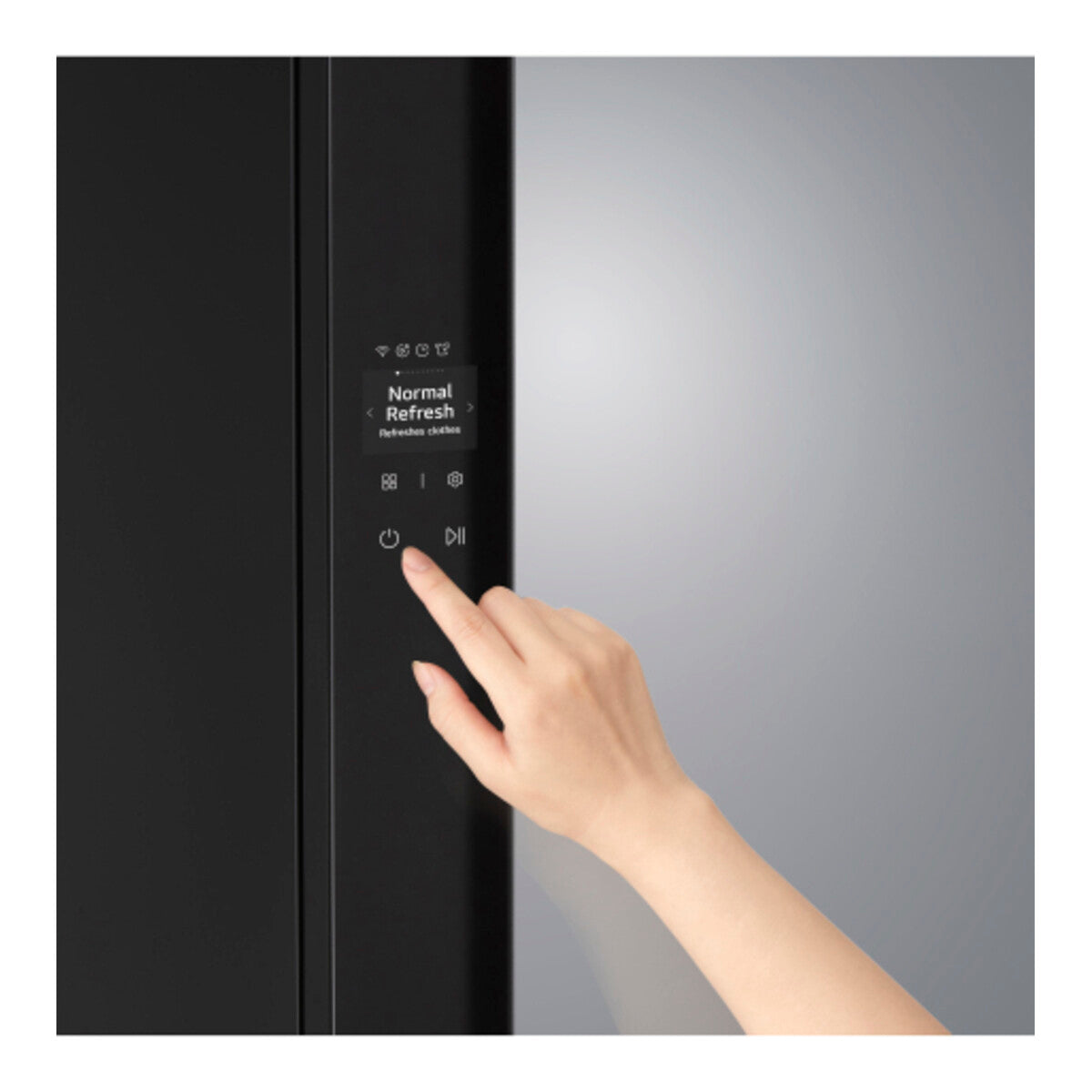 LG SC5GMR80H 23" Styler Smart Steam Closet with Dual TrueSteam Technology, Dynamic MovingHanger and Built-In HandySteamer, Black