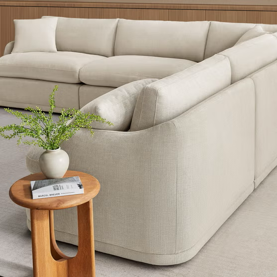Aiden & Ivy Hartley 6-piece Fabric Modular Sectional, Beige