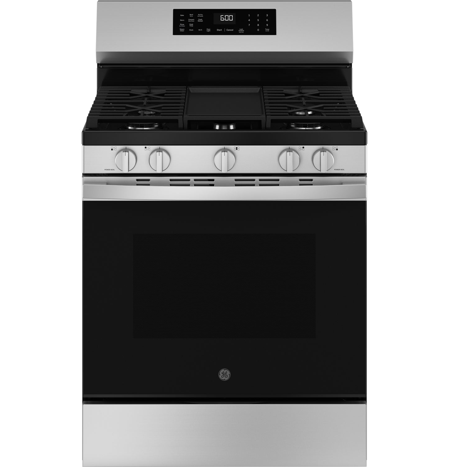 GE® GGF600AVSS  30" Free-Standing Gas Convection Range with No Preheat Air Fry and EasyWash™ Oven Tray