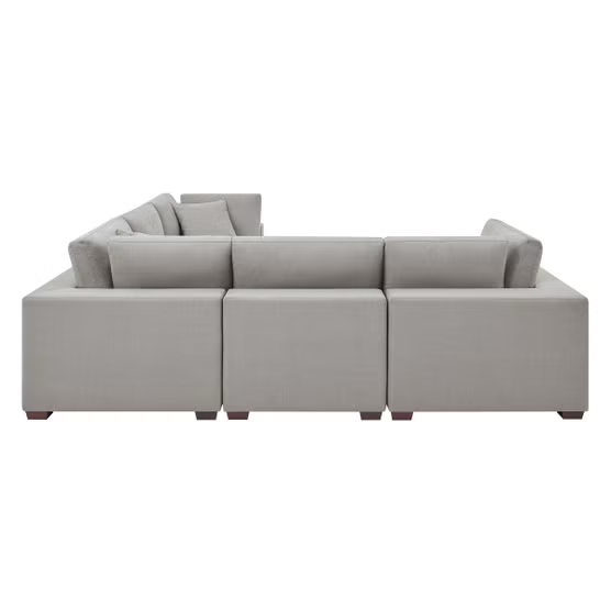 Thomasville Lowell 6-Piece Modular Fabric Sectional, White