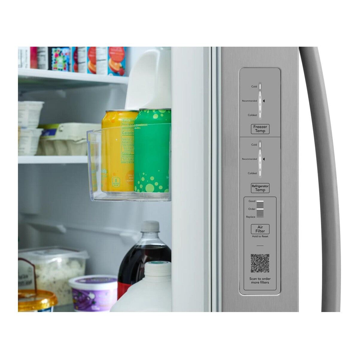 Frigidaire FRSN2610AF 36" 26 cu. ft. Standard-Depth Side-by-Side Refrigerator, Stainless Steel