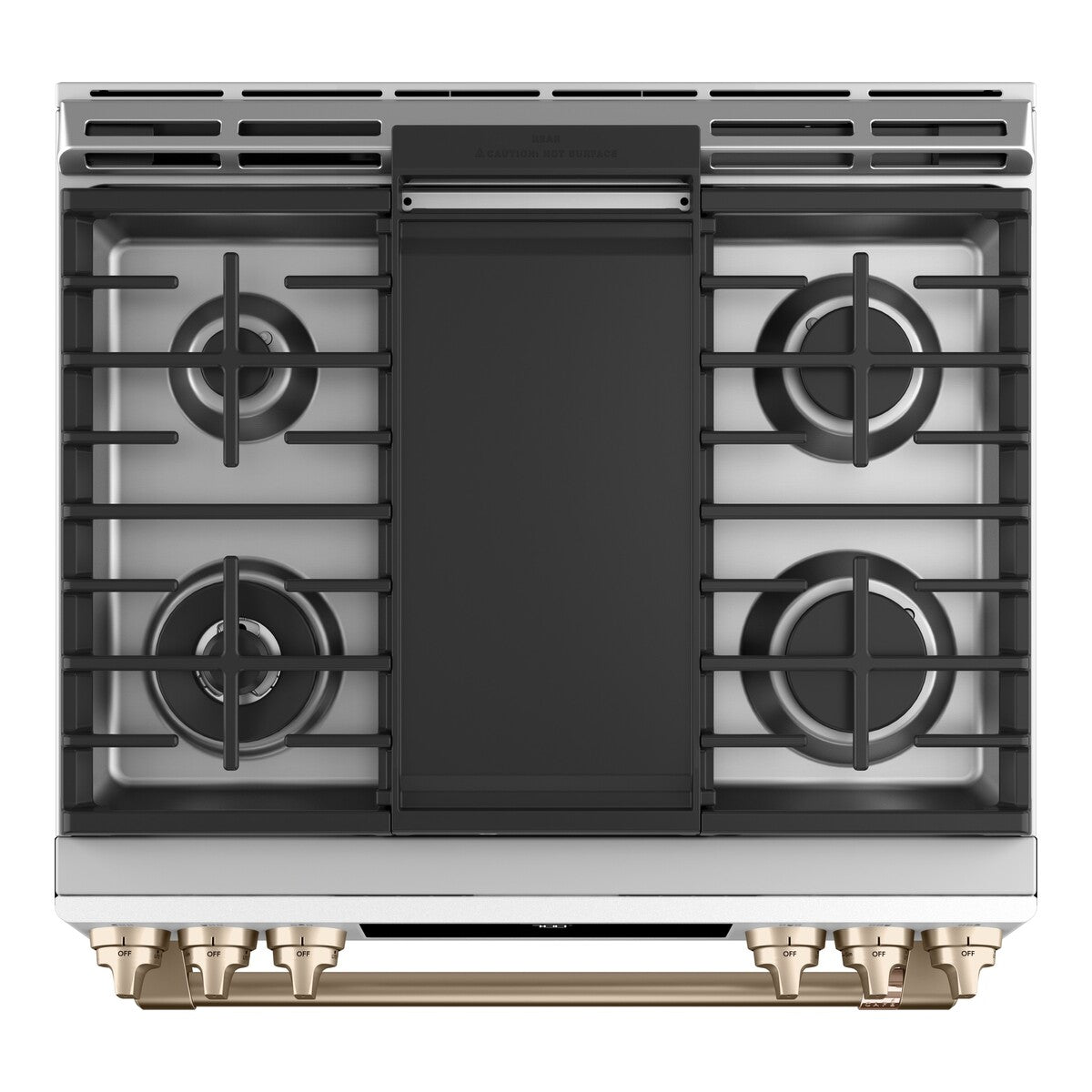 Cafe CGS700P4MW2 30" 5.6 cu. ft. Smart Slide-In Front-Control  Gas Range with Convection Oven, Matte White