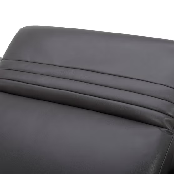 Aiden & Ivy Karson Leather Power Reclining Sectional with Power Headrests, Gray