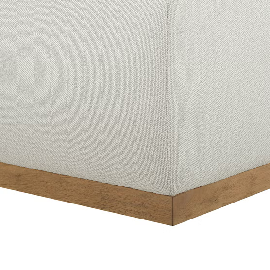 Henredon Murphy Fabric 6 Piece Modular Sectional with Ottoman, Cream