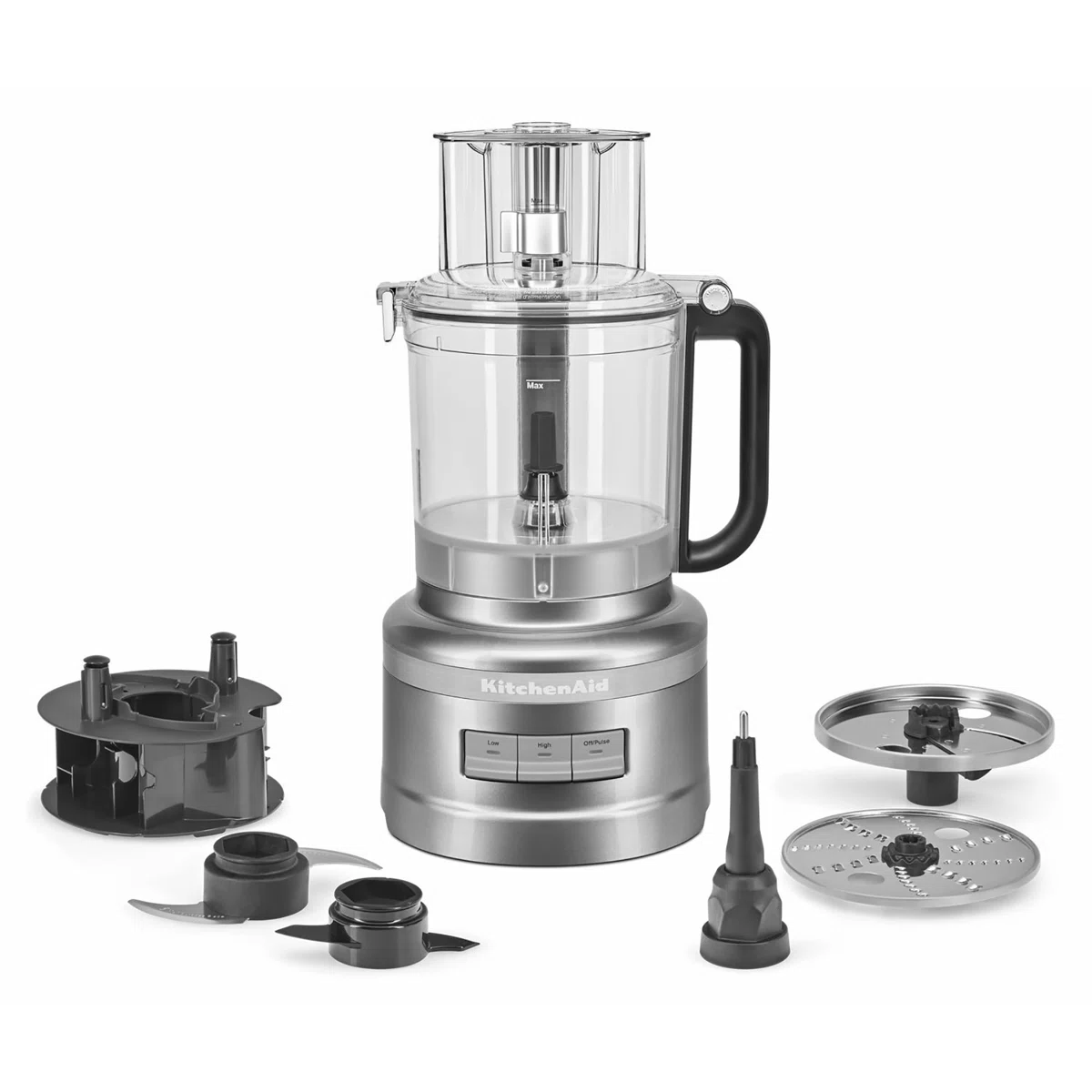 KitchenAid 13 Cup Food Processor with Work Bowl, Contour Silver