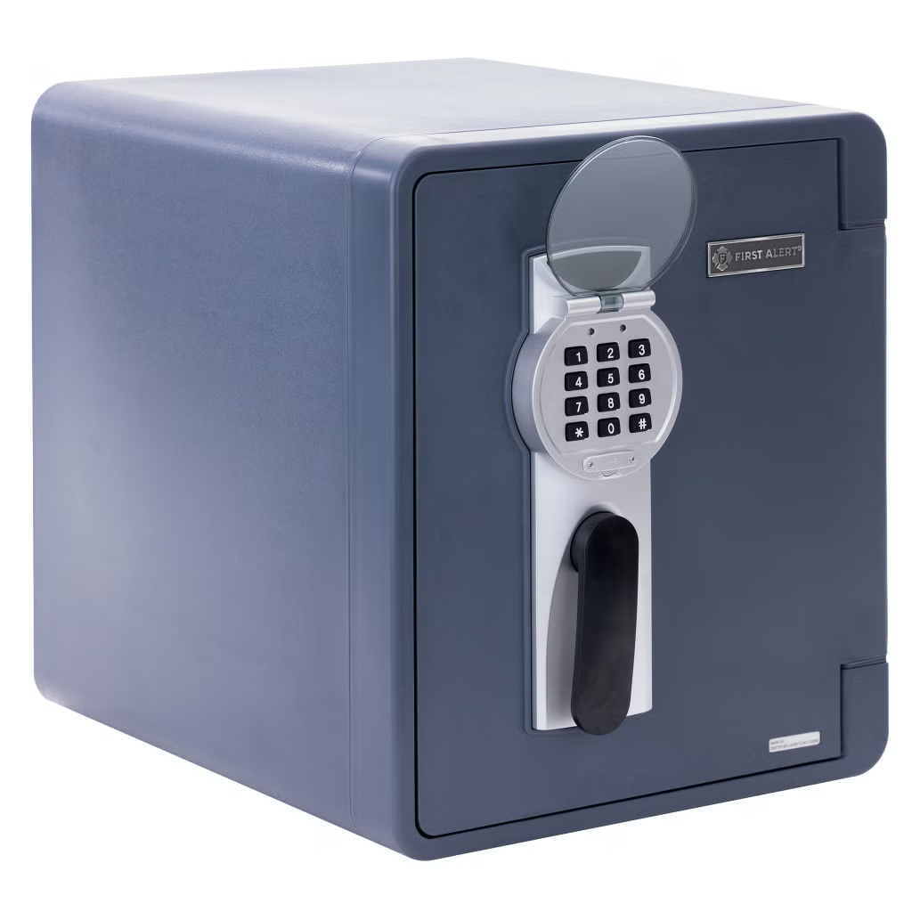 First Alert 0.94 cu. ft. Digital Ready-Seal Waterproof Fire Resistant Safe, Blue