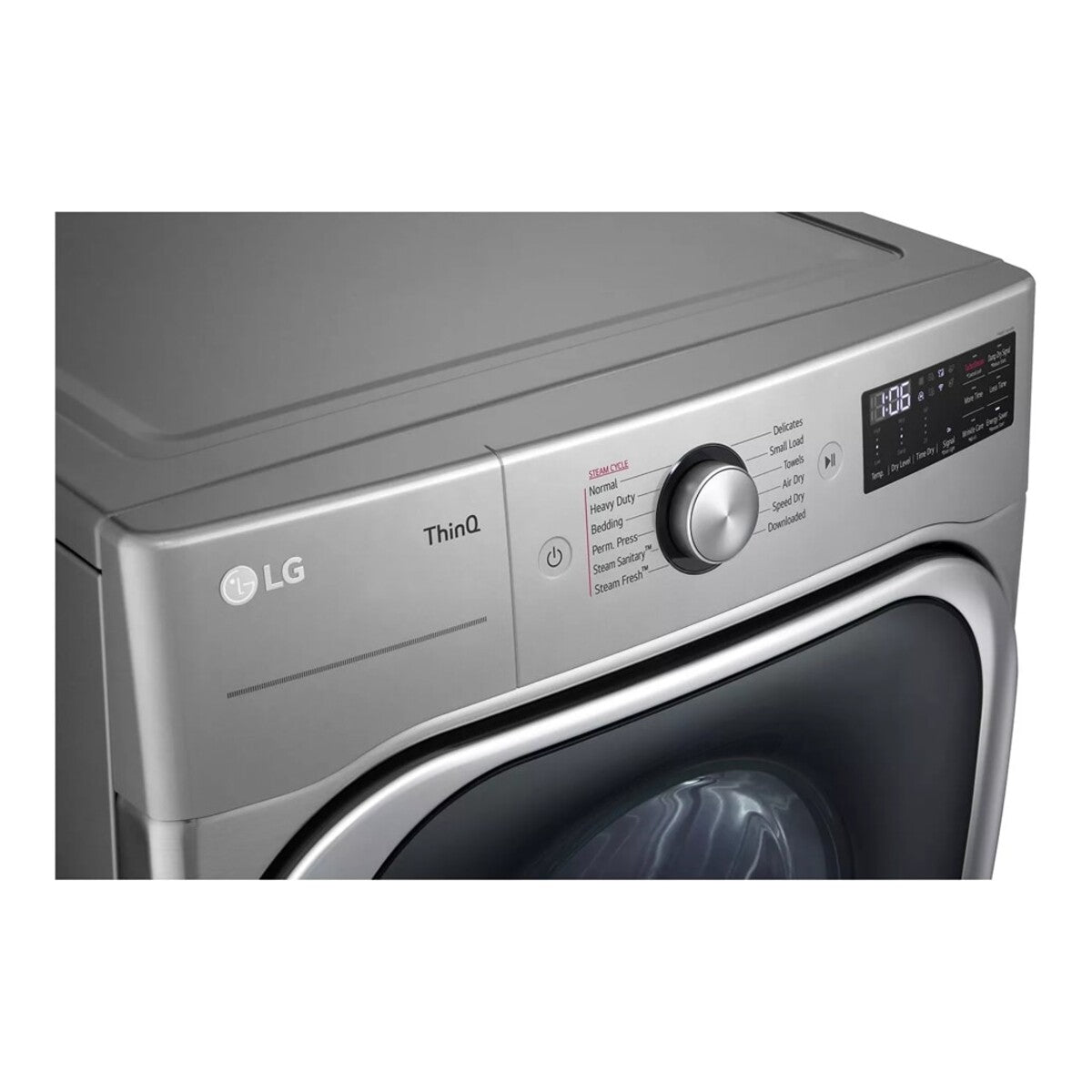 LG DLGX8981V 29" 9.0 cu. ft. Mega Capacity Smart Wi-Fi Enabled Front Load Gas Dryer with TurboSteam and Built-In Intelligence, Graphite Steel