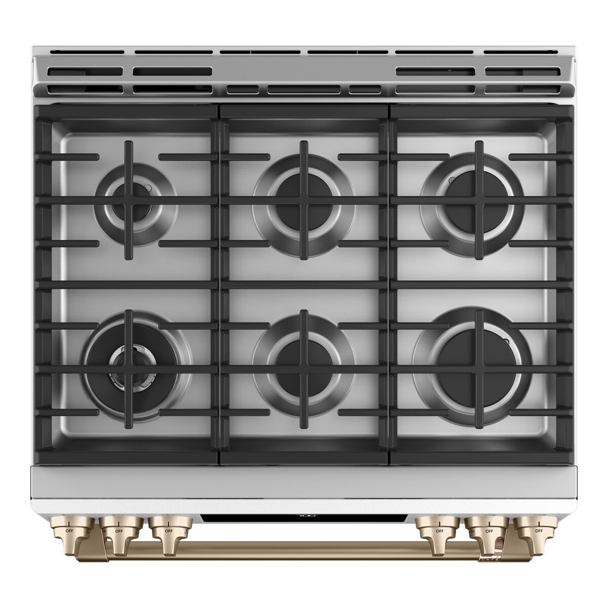 Cafe CGS700P4MW2 30" 5.6 cu. ft. Smart Slide-In Front-Control  Gas Range with Convection Oven, Matte White