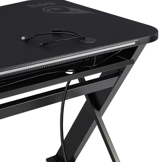 DPS 60" Radius Gaming Desk, Black