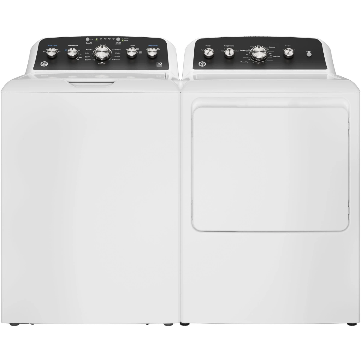 GE - GTD48EASWWB - 27 Inch Top Load Electric Dryer with 7.2 cu ft Capacity, Auto Dry, Powerful Venting, Large Diffuser, Aluminized Drum, Reversible Dryer Door, Shallow Depth Design and Up Front Lint Filter