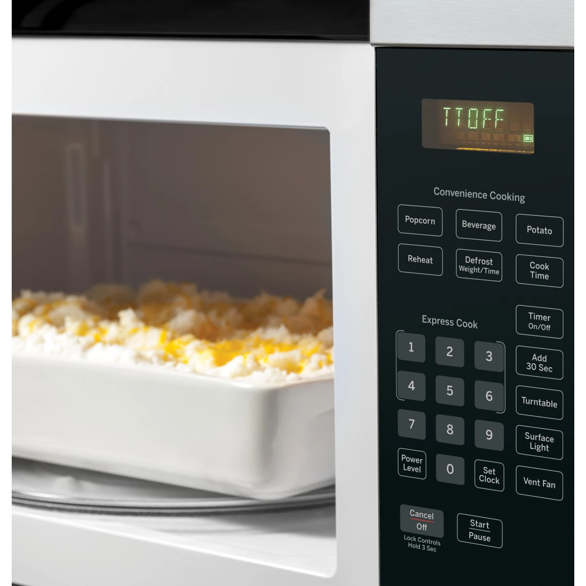 GE - JVM3160RFSS - 30 Inch Over-the-Range Microwave Oven with 1.6 cu. ft. Capacity, 300 CFM Exhaust Fan, 1,000 Cooking Watts, Auto and Time Defrost and Convenience Cooking Controls: Stainless Steel