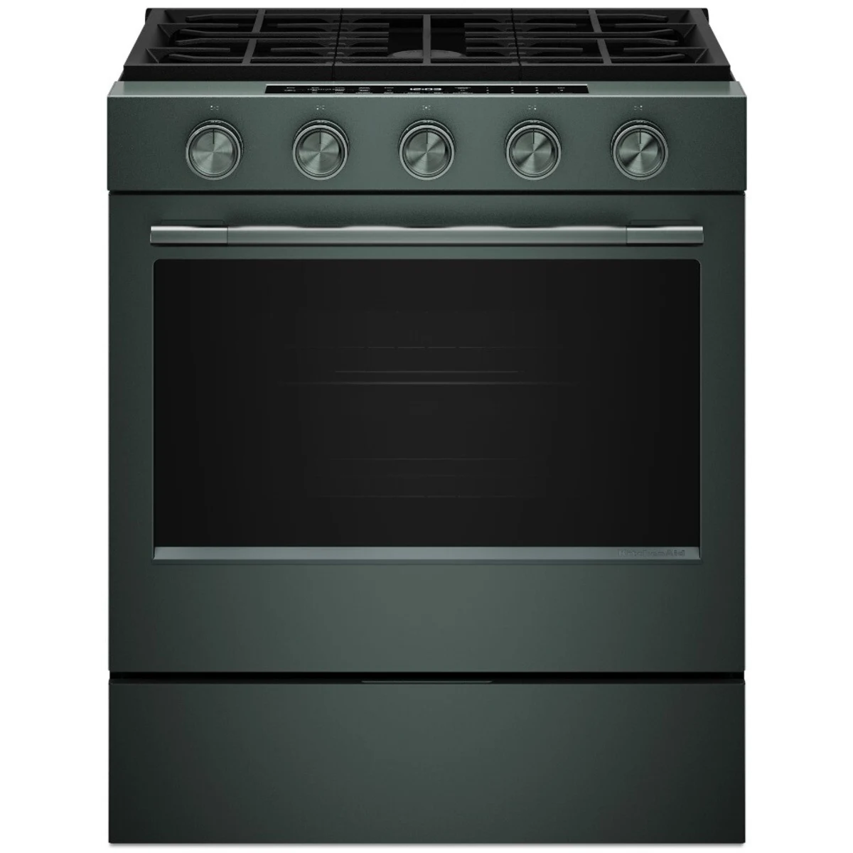 KitchenAid - KSGS530SJP - 30 Inch Slide-In Smart Gas Range with 5 Sealed Burners, 5.0 cu. ft. Oven Capacity, 2-in-1 Burner, Even-Heat™ True Convection, Rapid Boil, Continuous Cast-Iron Grates, Air Fry