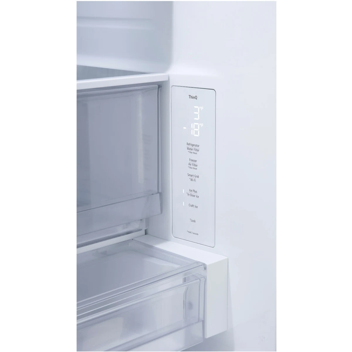 LG -  LF24Z6530S - 36 Inch Counter-Depth MAX™ Freestanding French Door Smart Refrigerator with 23.7 cu.ft. Capacity, Zero Clearance™ Hinge System, Dual Ice Makers, Tall Ice & Water Dispenser, Ice Plus™, ENERGY STAR® Qualified, and ADA Compliant