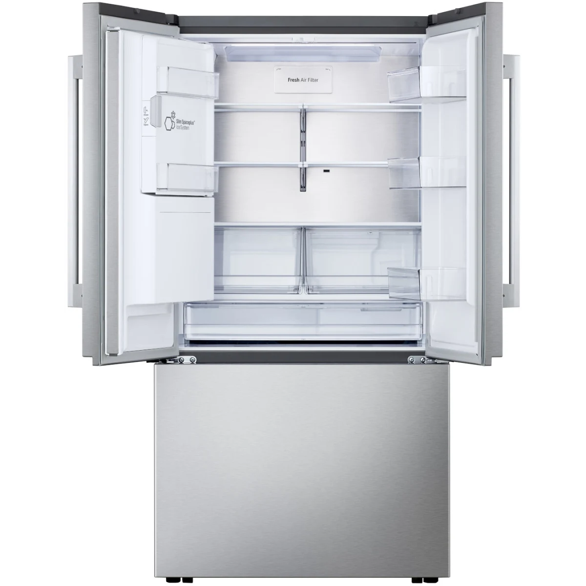 LG -  LF24Z6530S - 36 Inch Counter-Depth MAX™ Freestanding French Door Smart Refrigerator with 23.7 cu.ft. Capacity, Zero Clearance™ Hinge System, Dual Ice Makers, Tall Ice & Water Dispenser, Ice Plus™, ENERGY STAR® Qualified, and ADA Compliant