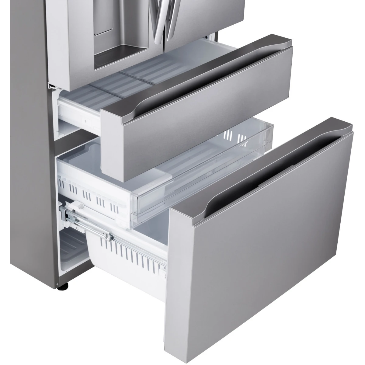 LG - LF29H8330S - 36 Inch Smart 4-Door French Door Refrigerator with 29 Cu. Ft. Capacity, Full-Convert Drawer™, Dual Ice Maker, Linear Cooling™, SmartDiagnosis™, 6 Door Bins, ADA Compliant, and ENERGY STAR® Qualified: PrintProof™ Stainless Steel