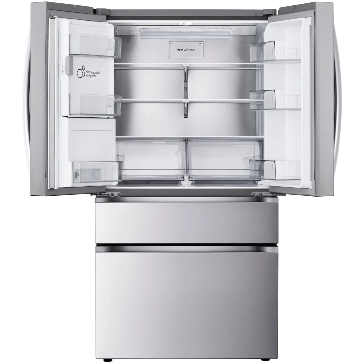 LG - LF29H8330S - 36 Inch Smart 4-Door French Door Refrigerator with 29 Cu. Ft. Capacity, Full-Convert Drawer™, Dual Ice Maker, Linear Cooling™, SmartDiagnosis™, 6 Door Bins, ADA Compliant, and ENERGY STAR® Qualified: PrintProof™ Stainless Steel
