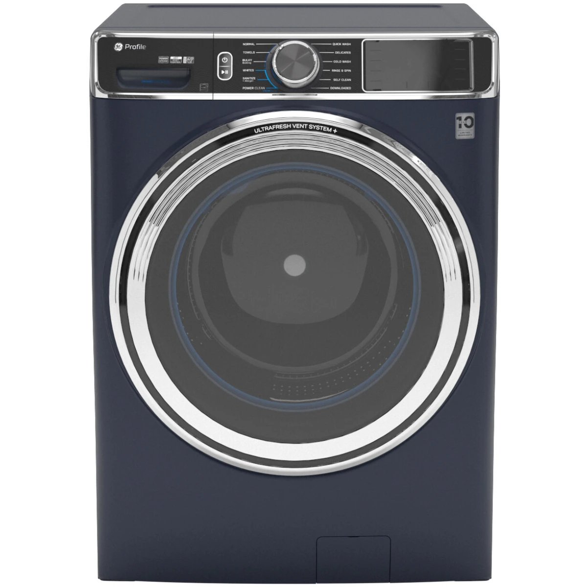 GE - PFW870SPVRS - 28 Inch Smart Front Load Washer with 5.3 cu ft Capacity, Ultra Fresh Vent System+ With Odor Block™, Microban® Antimicrobial Technology, Smart Dispense™ Technology, SmartHQ™ and Dynamic Balancing Technology and Energy Star Certified