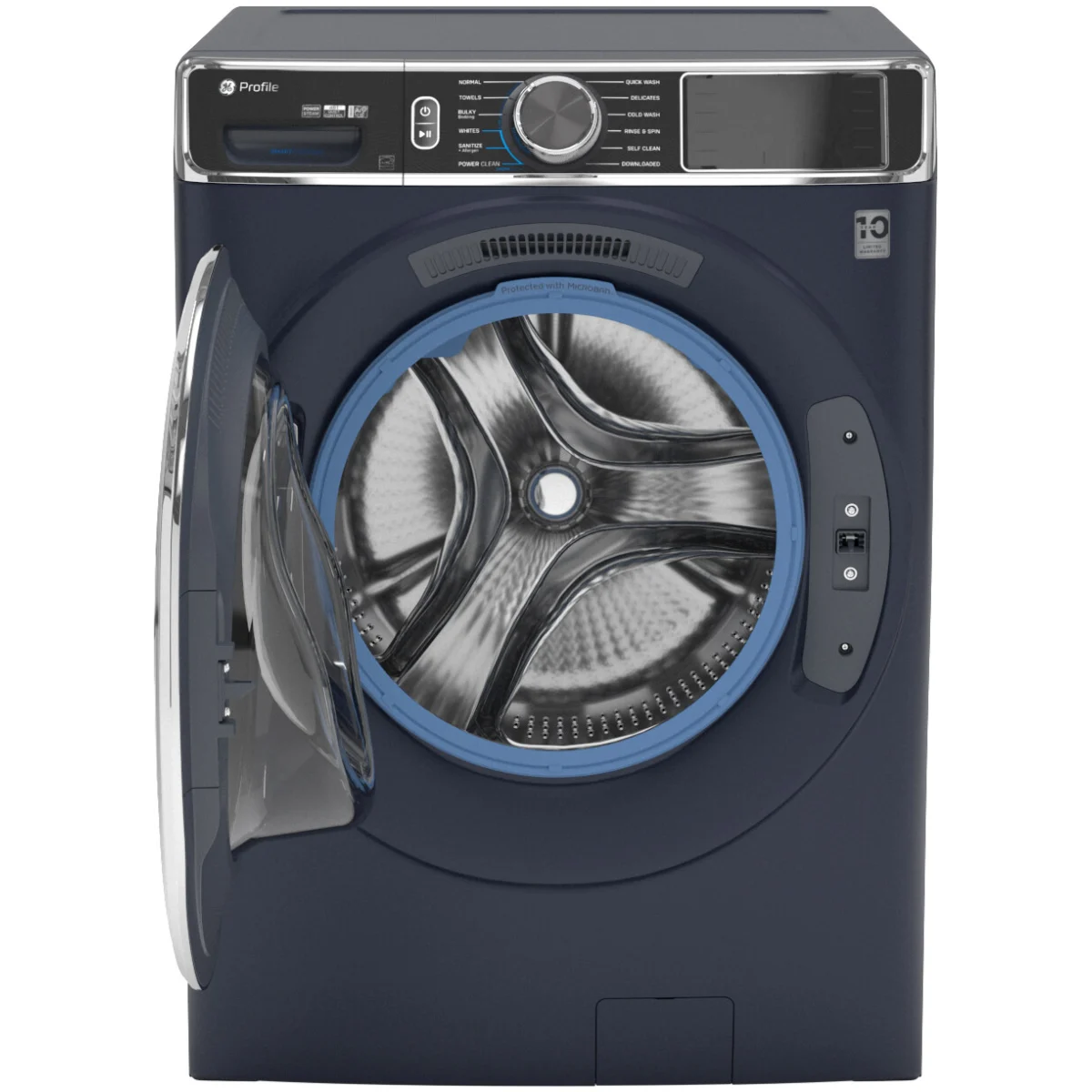 GE - PFW870SPVRS - 28 Inch Smart Front Load Washer with 5.3 cu ft Capacity, Ultra Fresh Vent System+ With Odor Block™, Microban® Antimicrobial Technology, Smart Dispense™ Technology, SmartHQ™ and Dynamic Balancing Technology and Energy Star Certified