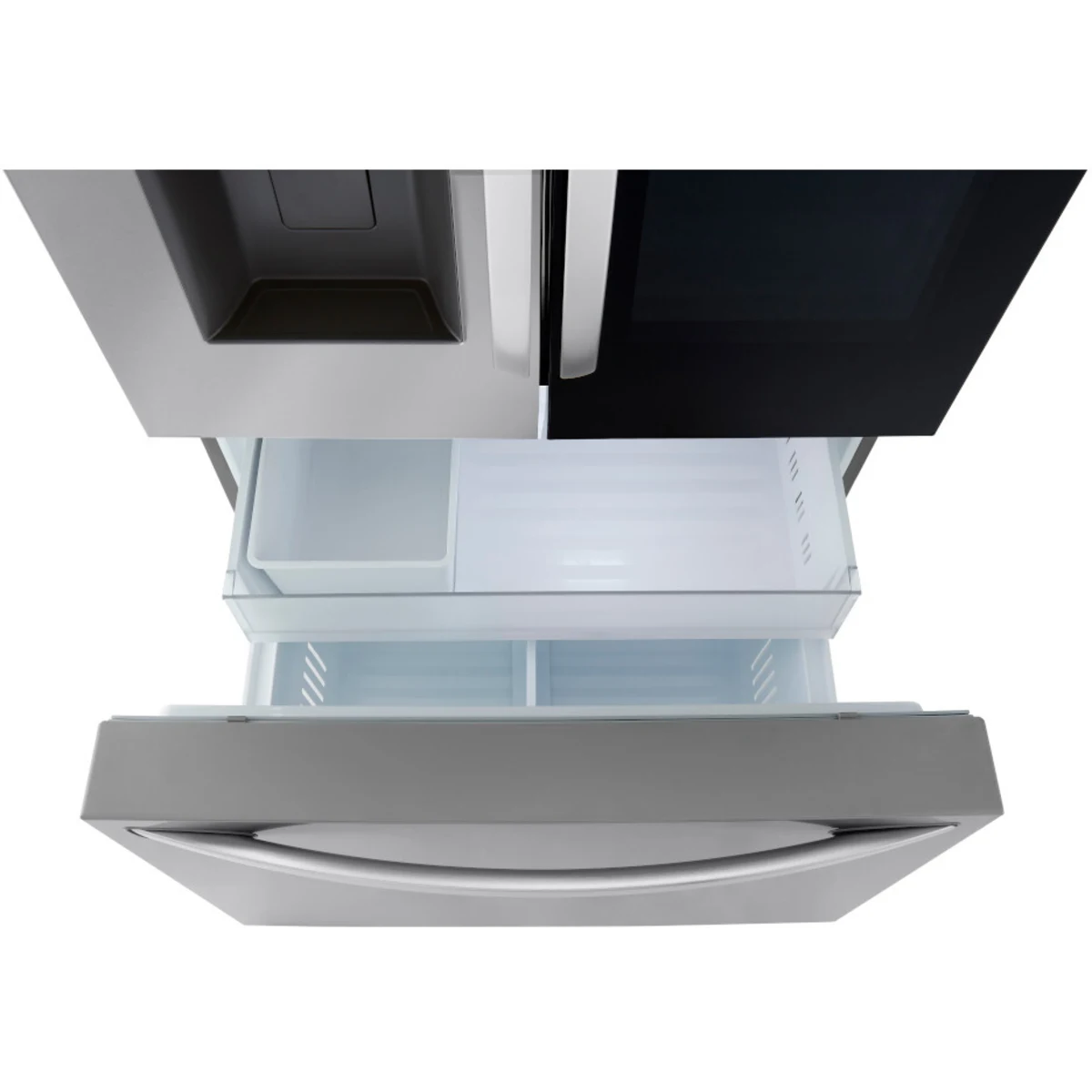 LG - LRFOC2606S - 36 Inch Counter-Depth MAX™ Smart French Door Refrigerator with Extra Large 26 cu. ft. Total Capacity, WiFi, Edge-to-Edge InstaView® Design, ThinQ®, Slim SpacePlus® Ice System, Dual Ice Makers, Door Cooling+, Sabbath Mode,