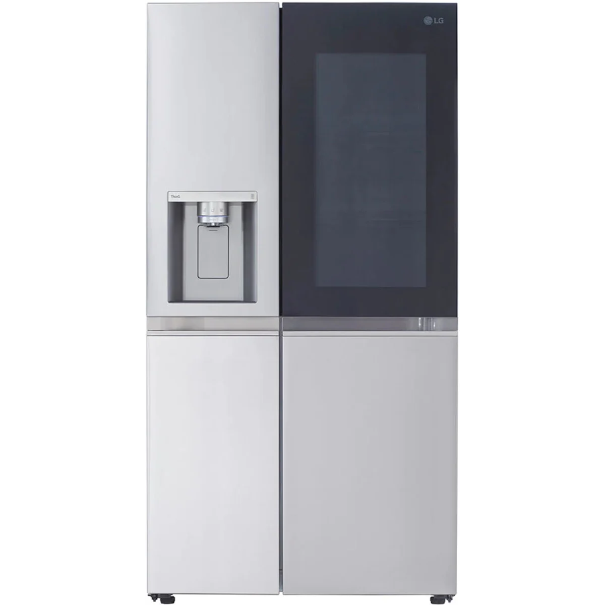LG - LRSOS2706S - 36 Inch Freestanding Side by Side Smart Refrigerator with 27.1 Cu. Ft. Total Capacity, Edge-to-Edge InstaView®, Dual Ice Maker, UVnano™ Dispenser, Cool Guard Panel, ADA Compliant, and ENERGY STAR® Certified: PrintProof™ Stainless Steel