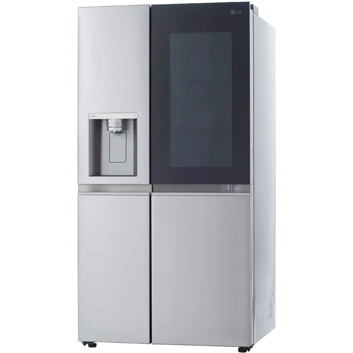 LG - LRSOS2706S - 36 Inch Freestanding Side by Side Smart Refrigerator with 27.1 Cu. Ft. Total Capacity, Edge-to-Edge InstaView®, Dual Ice Maker, UVnano™ Dispenser, Cool Guard Panel, ADA Compliant, and ENERGY STAR® Certified: PrintProof™ Stainless Steel