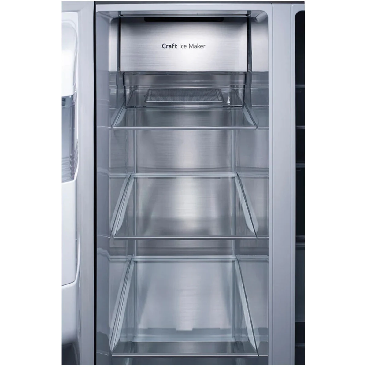 LG - LRSOS2706S - 36 Inch Freestanding Side by Side Smart Refrigerator with 27.1 Cu. Ft. Total Capacity, Edge-to-Edge InstaView®, Dual Ice Maker, UVnano™ Dispenser, Cool Guard Panel, ADA Compliant, and ENERGY STAR® Certified: PrintProof™ Stainless Steel