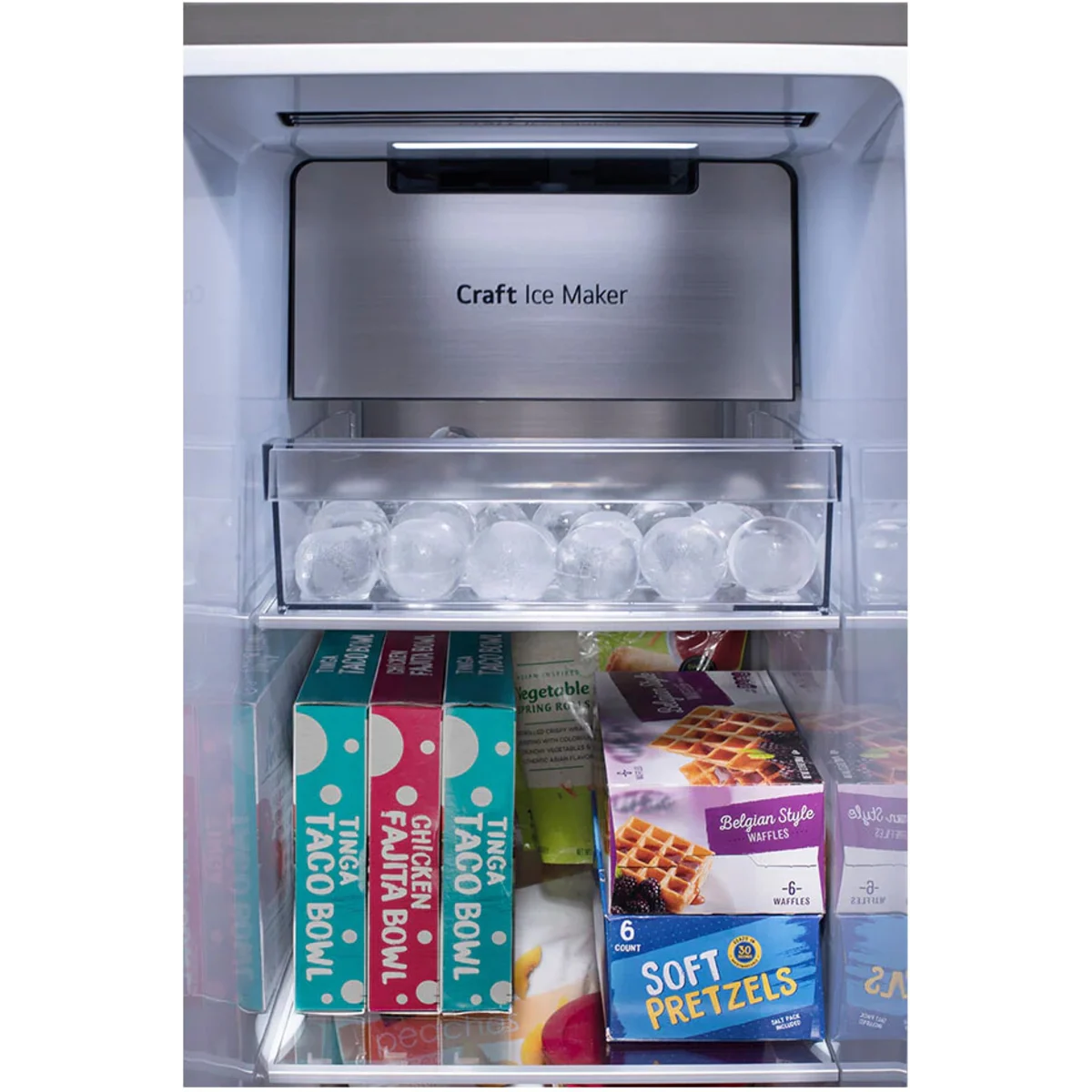 LG - LRSOS2706S - 36 Inch Freestanding Side by Side Smart Refrigerator with 27.1 Cu. Ft. Total Capacity, Edge-to-Edge InstaView®, Dual Ice Maker, UVnano™ Dispenser, Cool Guard Panel, ADA Compliant, and ENERGY STAR® Certified: PrintProof™ Stainless Steel