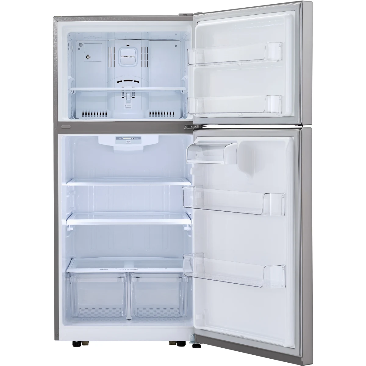 LG - LTCS20020S - 30 Inch Top Freezer Refrigerator with 20.2 Cu. Ft. Total Capacity, Adjustable Glass Shelves, Humidity-Controlled Crispers, Digital Temperature Controls, LED Lights, Reversible Door, and ENERGY STAR Qualified: Stainless Steel