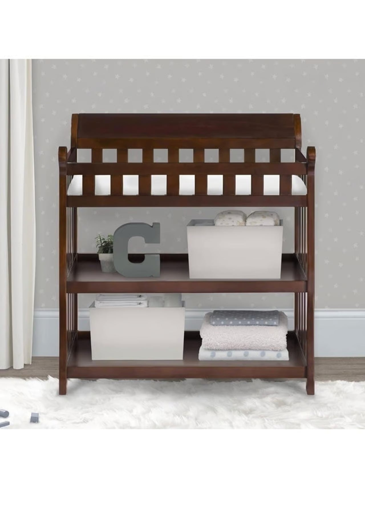 Delta Children Eclipse Changing Table, Black Cherry