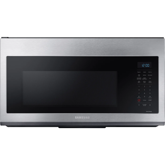 Samsung - MC17T8000CS 30 Inch Over the Range Convection Smart Microwave with 1.7 Cu. Ft. Capacity, 3-Speed 300 CFM Ventilation, Slim Fry™, Auto Cook/Defrost, Steam Clean, and WiFi: Fingerprint Resistant Stainless Steel